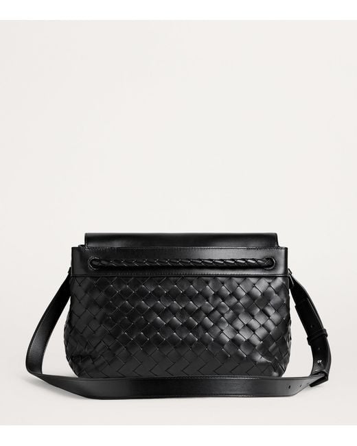 Bottega Veneta Black Small Leather Andiamo Messenger Bag for men