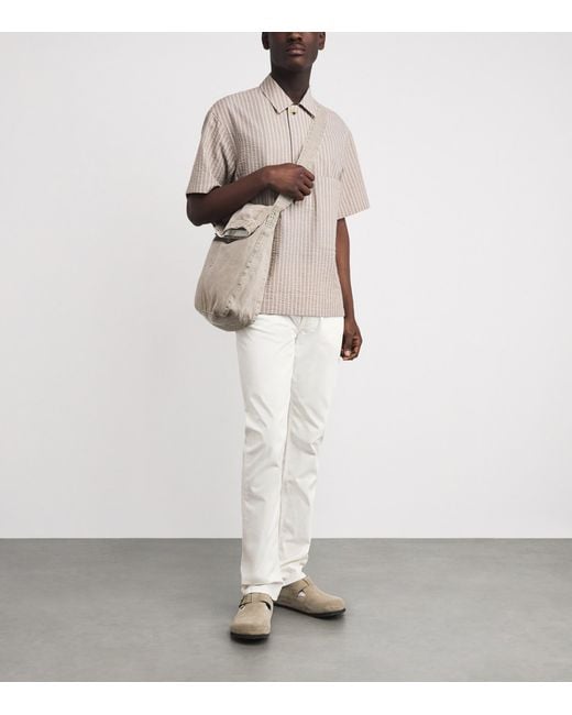 7 For All Mankind White Luxe Performance The Straight Chinos for men