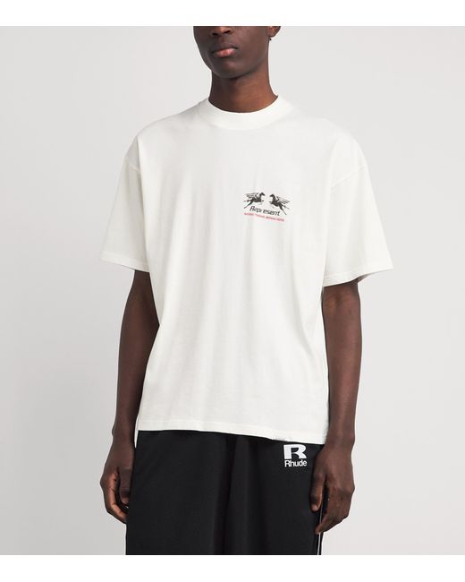 Represent White Cotton 24 Hour Service T-Shirt for men