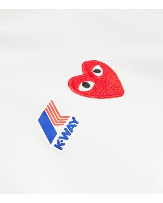 COMME DES GARÇONS PLAY White X K-Way Nylon Water-Resistant Jacket for men