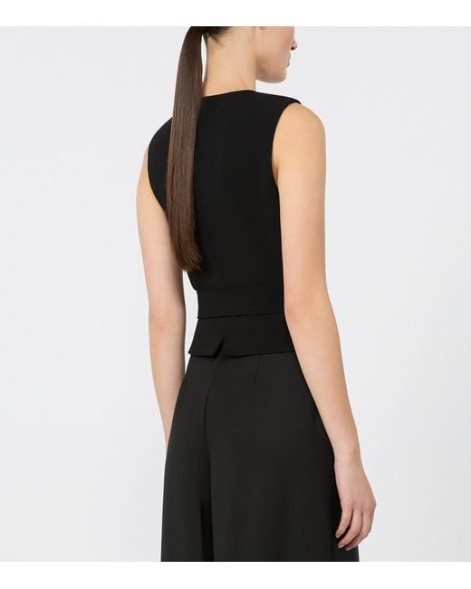 Max Mara Black Belted Waistcoat