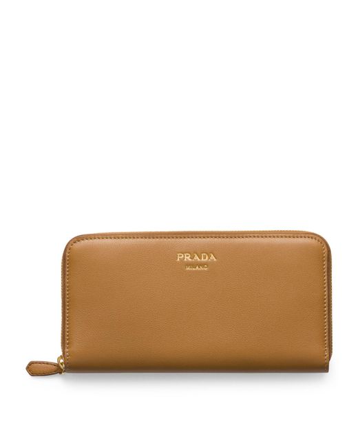 Prada Brown Large Leather Wallet