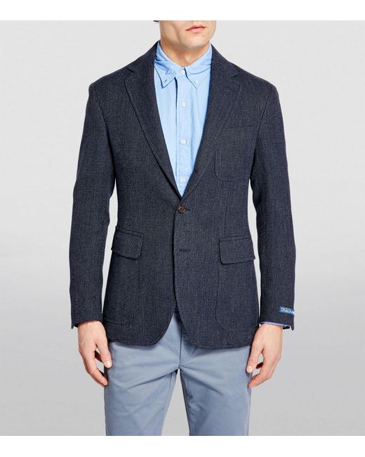 Polo Ralph Lauren Blue Linen-wool Polo Soft Sport Jacket for men