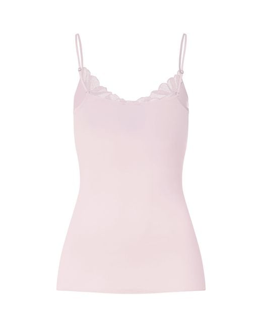 Hanro Pink Cotton Rosaria Tank Top