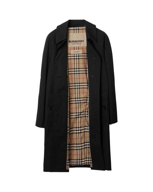 Burberry Black Gabardine Camden Car Coat