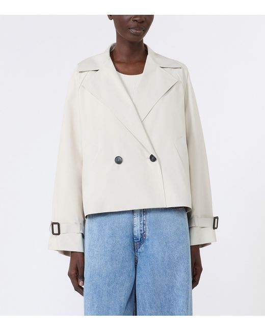 Weekend by Maxmara White Cropped Trench Jacket