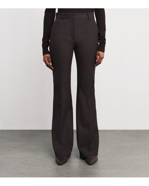 Joseph Black Stretch-Gabardine Tafira Flared Trousers