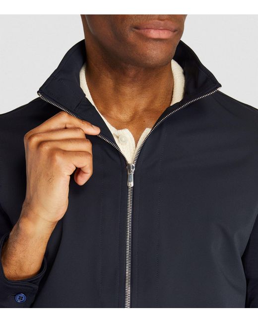 Marco Pescarolo Blue Wool Zip-up Track Jacket for men