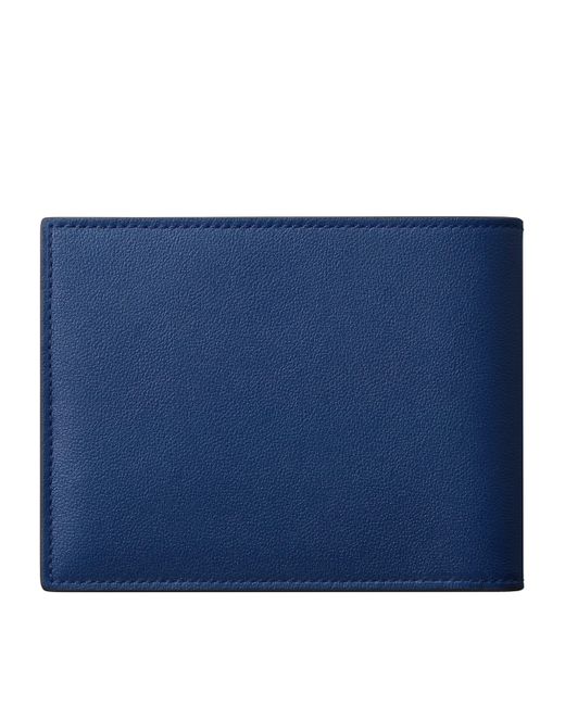 Cartier Blue Leather Must De Bifold Card Holder for men