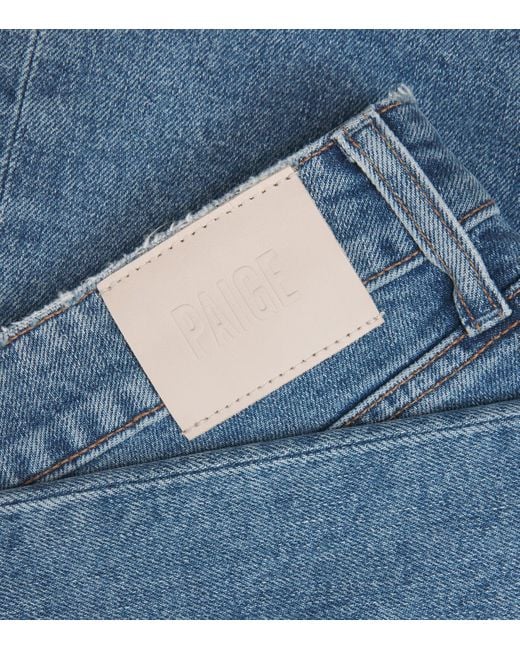 PAIGE Blue Stevie High-Rise Straight Jeans