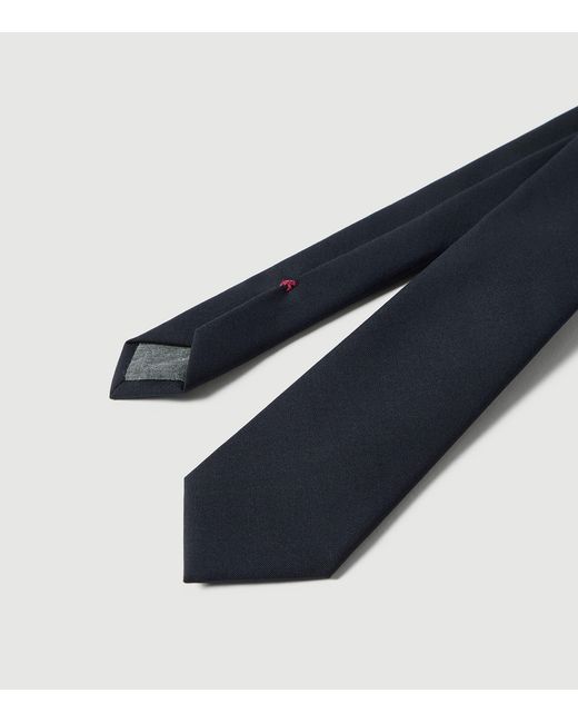 Brunello Cucinelli Blue Virgin Wool Tie for men