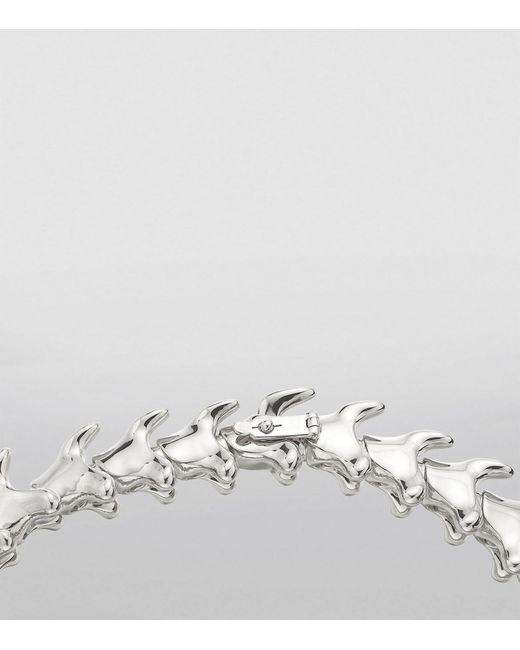 Shaun Leane Metallic Sterling Silver Serpent's Trace Wide Bracelet
