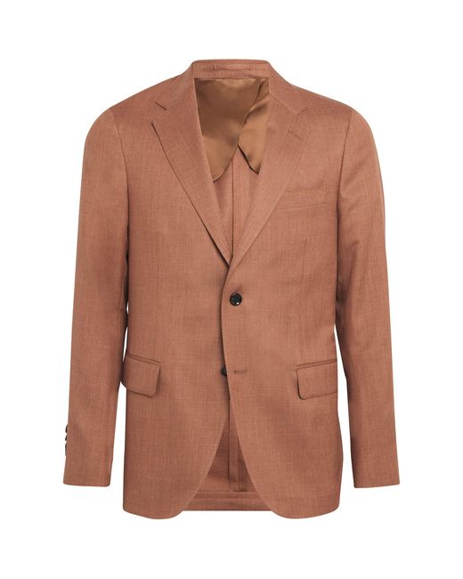 Lardini Brown Wool Blazer for men