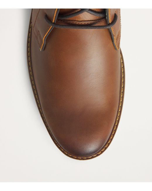 Barbour Brown Leather Readhead Chukka Boots for men