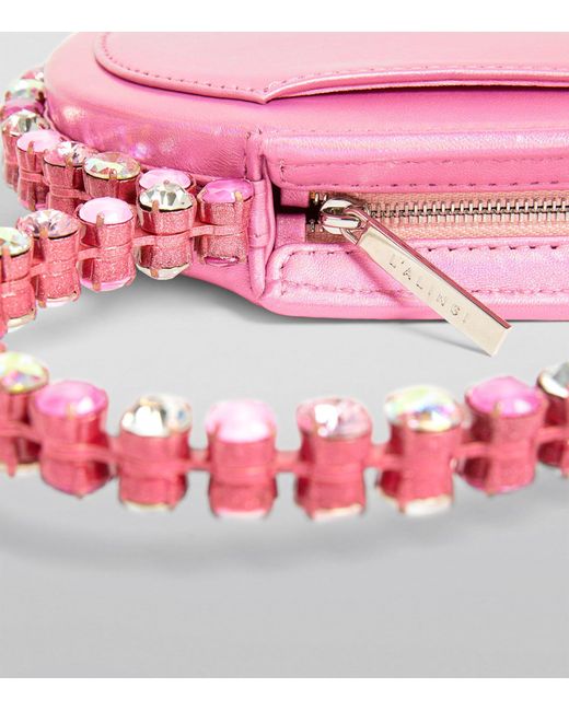 L'ALINGI Pink Embellished Love Clutch Bag