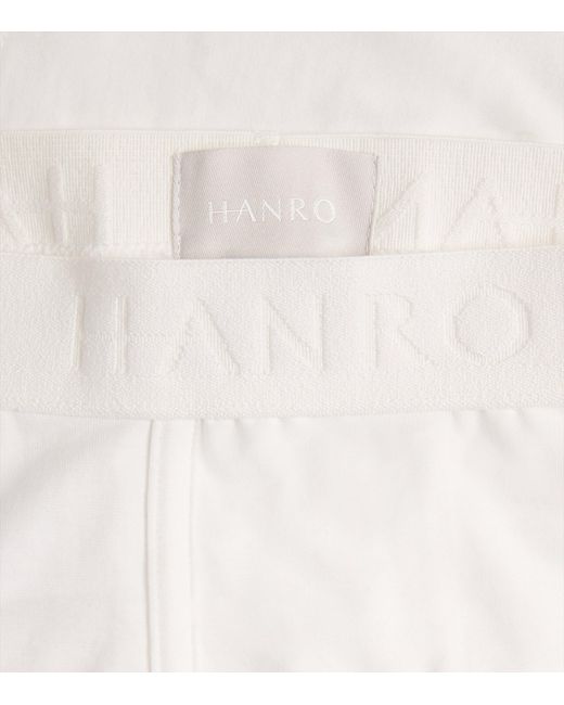 Hanro White Cotton-Blend Essential Trunk for men