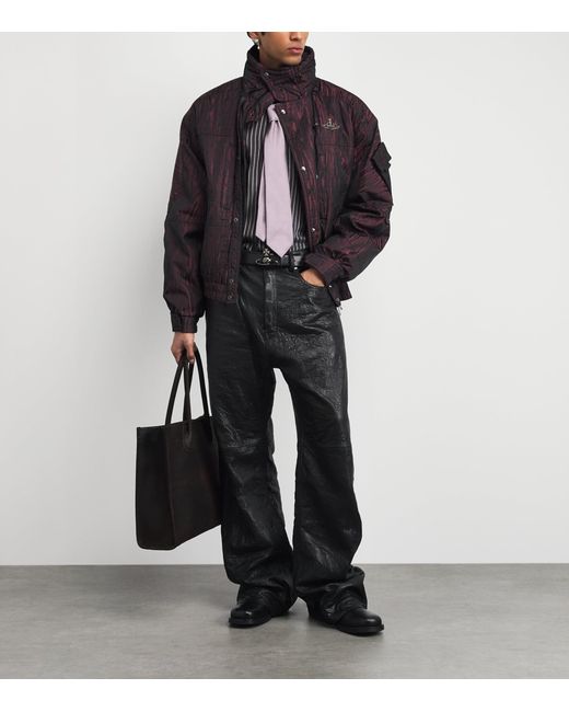 Vivienne Westwood Black Leather Orb Belt for men