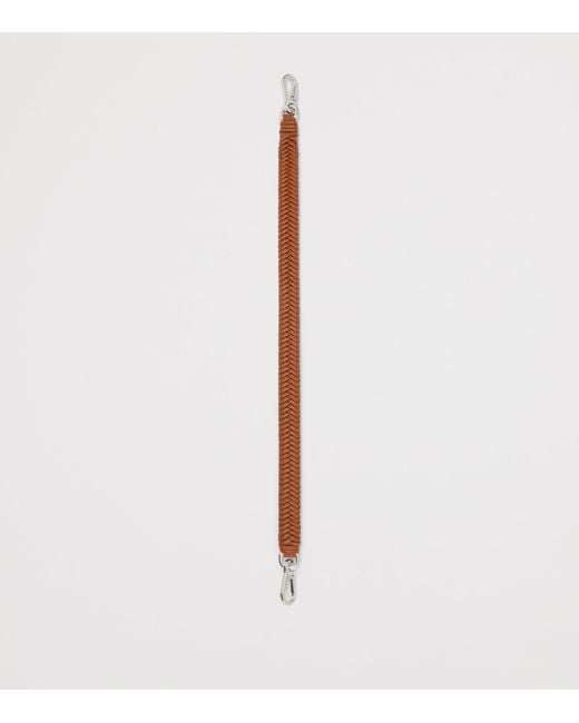 Loewe Brown Leather Short Arrow Bag Strap