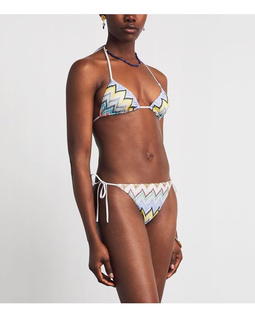 Missoni White Zigzag Triangle Bikini