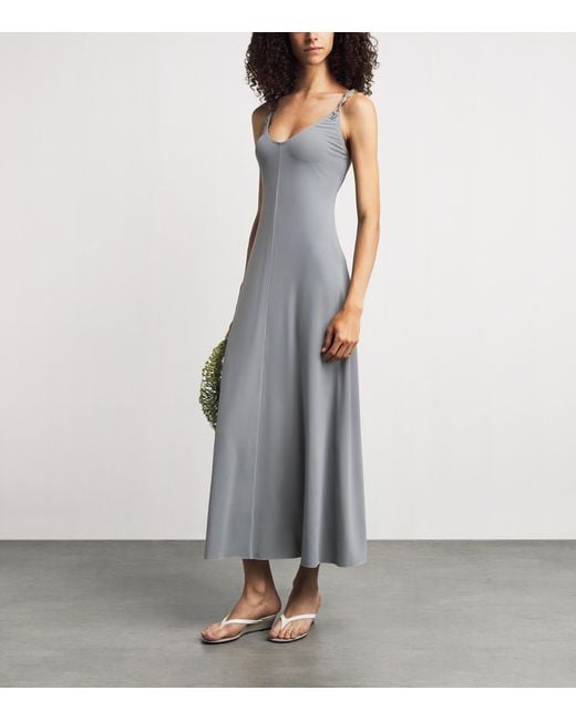 Eres Gray Jersey Sculpturale Maxi Dress