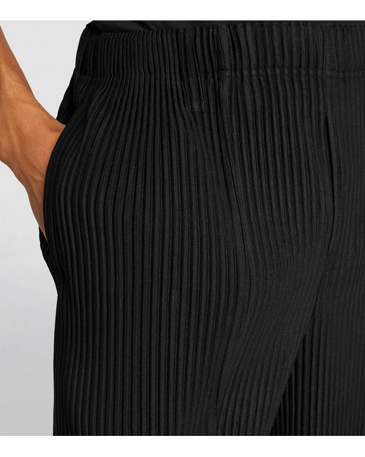 Homme Plissé Issey Miyake Black Slim Pleated Trousers for men