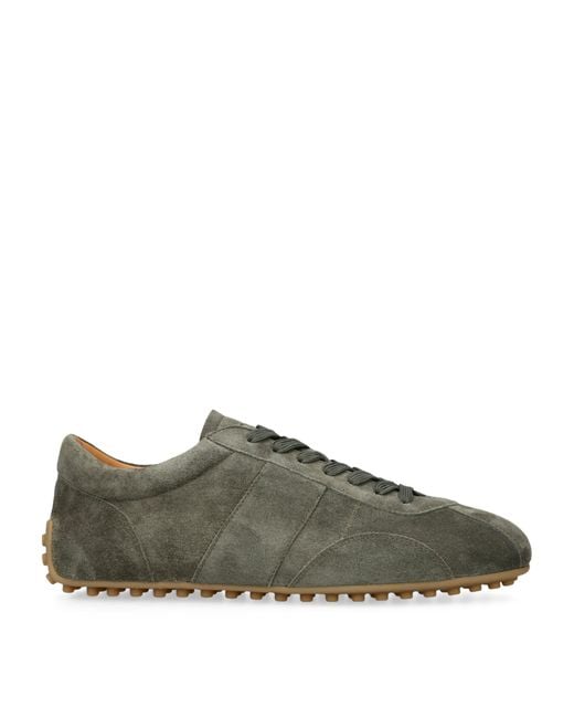 Tod's Green Suede T-Marathon Sneakers for men