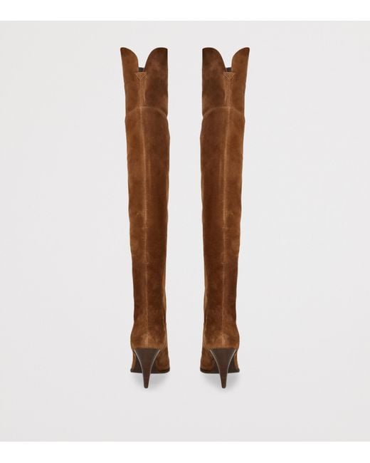 Casadei Brown Suede Venus Over-The-Knee Boots