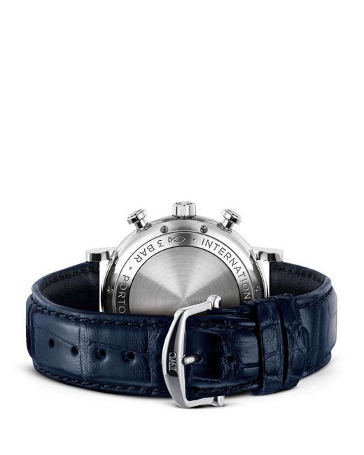 Iwc Blue Stainless Steel Portofino Chronograph Watch for men