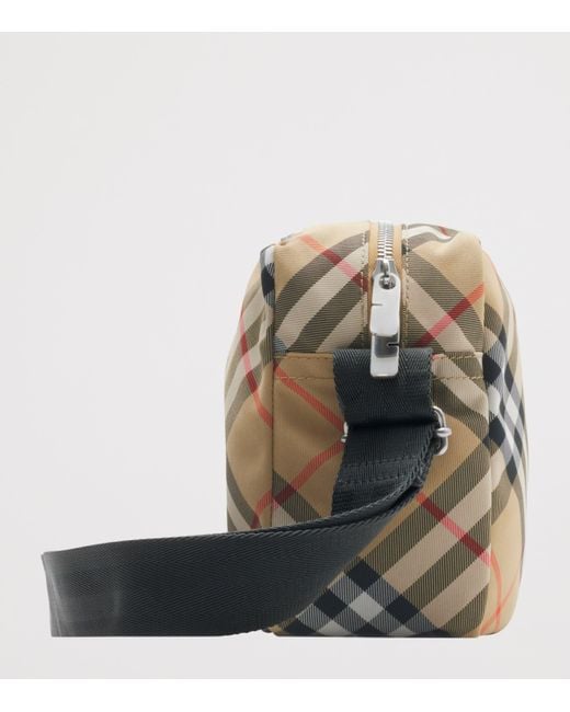 Burberry Gray Check Cross-Body Bag for men
