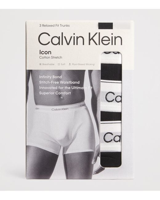 Calvin Klein Black Stretch-Cotton Icon Boxer Briefs for men