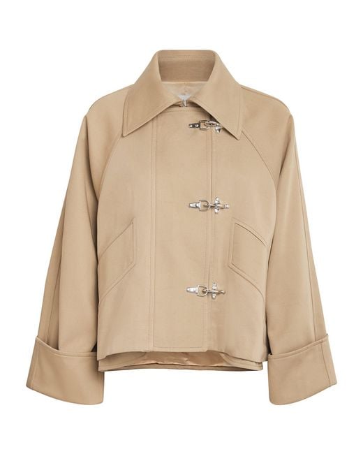 Patou Natural Cotton Twill Cropped Jacket
