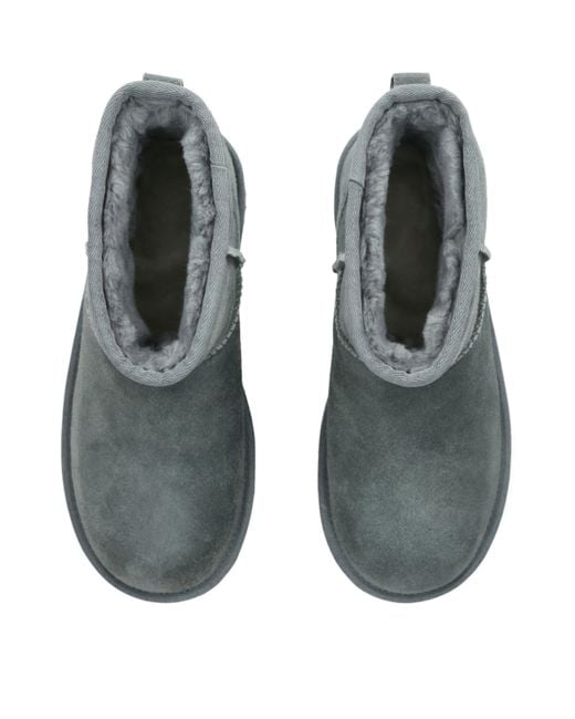 Ugg Gray Suede Classic Mini Platform Boots