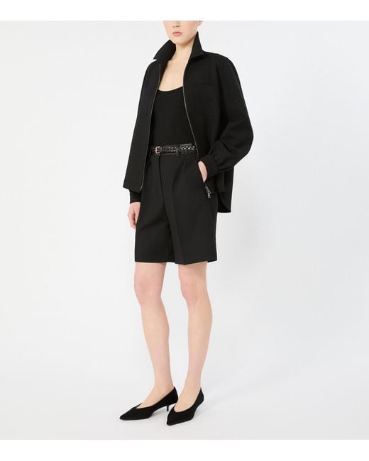 Max Mara Black Virgin Wool-Blend Jacket