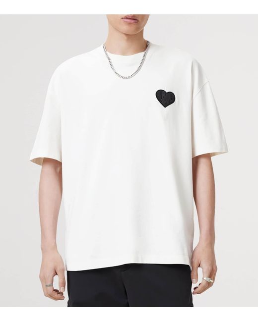 AllSaints White Organic Cotton Lover T-Shirt for men