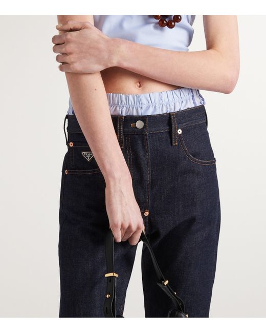 Prada Straight Leg Jeans in Blue Lyst UK