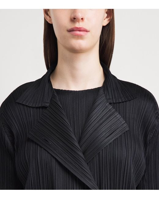 Pleats Please Issey Miyake Black Monthly Colors February Coat