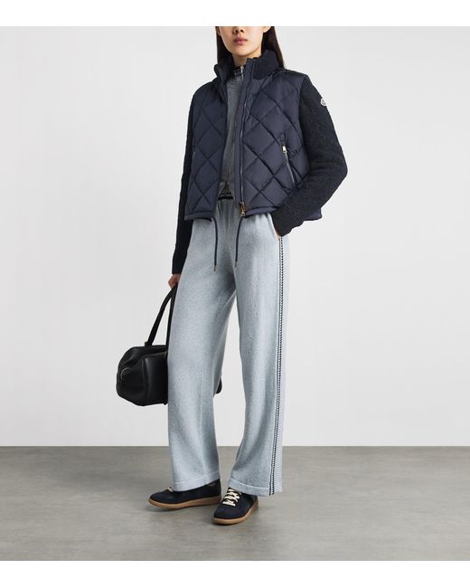 Moncler Blue Quilted Hybrid Jacket