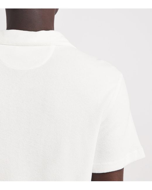 Polo Ralph Lauren White Cotton Terry Short-Sleeve Shirt for men