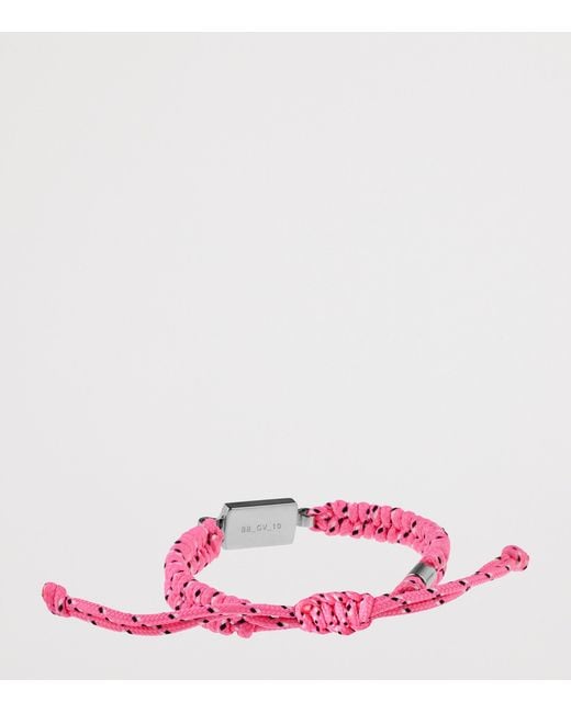 Balenciaga Pink Saint-Germain Lace Bracelet for men