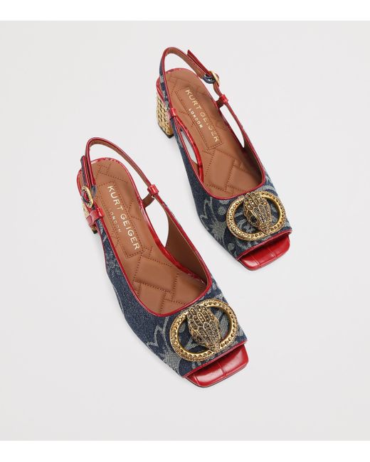 Kurt Geiger Pink Denim Chelsea Slingback Pumps