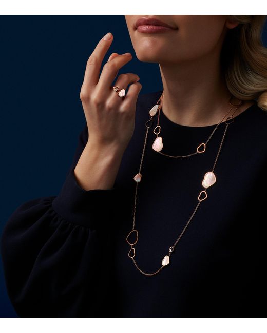 Chopard Metallic And Diamond Happy Hearts Sautoir Necklace