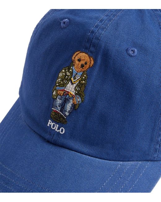 Polo Ralph Lauren Blue Polo Bear Baseball Cap for men