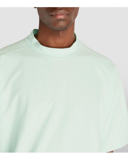 Homme Plissé Issey Miyake Green Cotton Release T-shirt for men