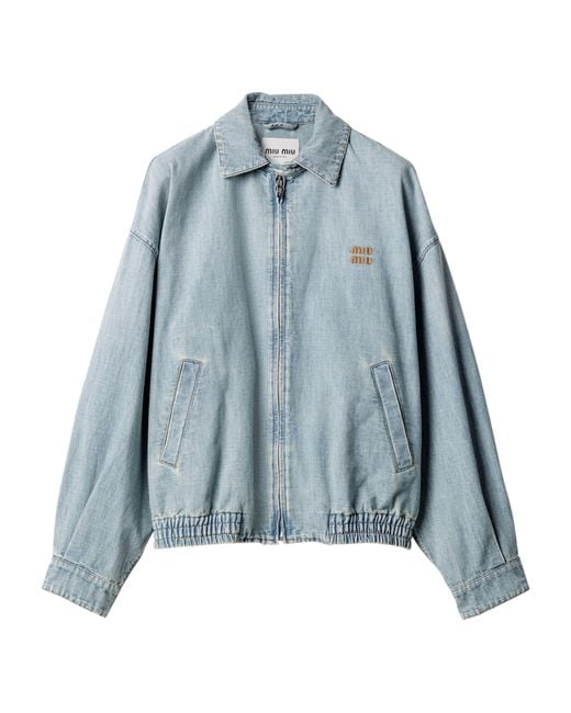 Miu Miu Blue Chambray Denim Jacket