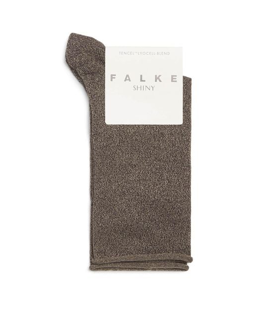 Falke Brown Shiny Socks