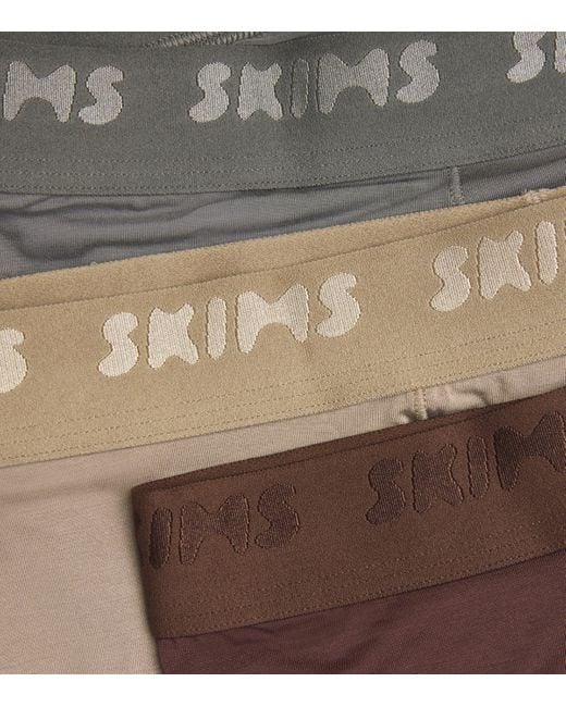 Skims Brown Stretch Boxer Briefs for men