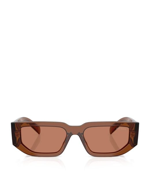 Prada Pink Rectangle Sunglasses for men