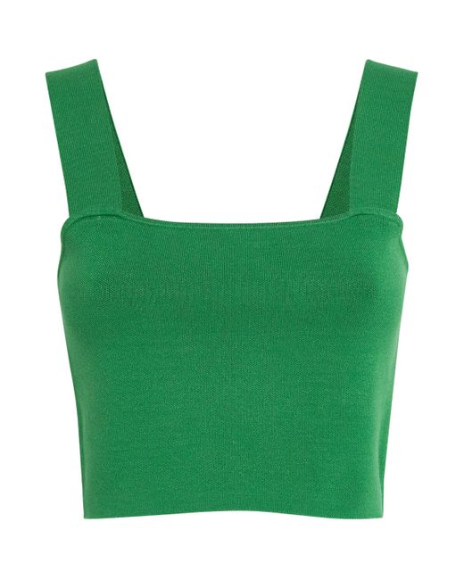 Maje Green Knitted Crop Top