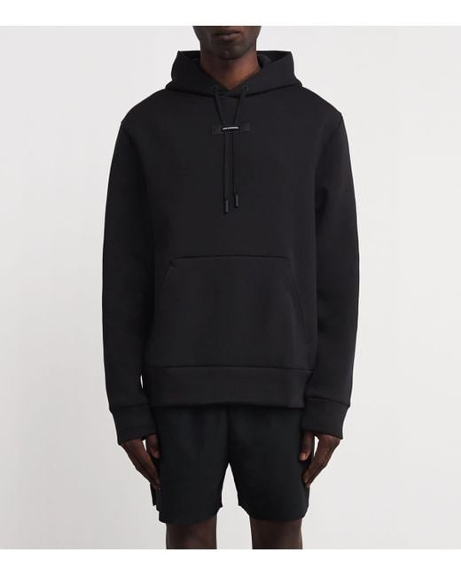 On Shoes Black Cott-Blend Focus Tech Hoodie for men
