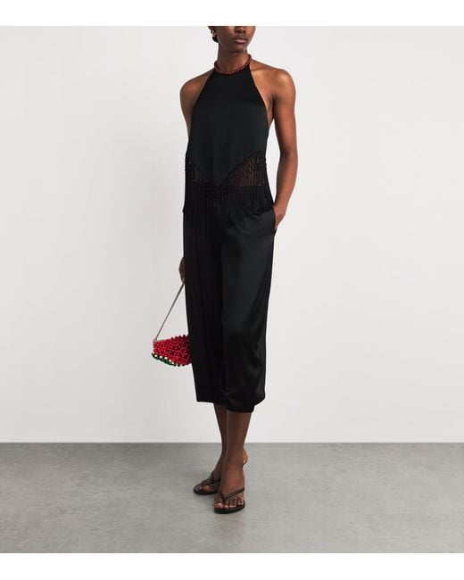 Alice + Olivia Black Handkerchief Greta Top